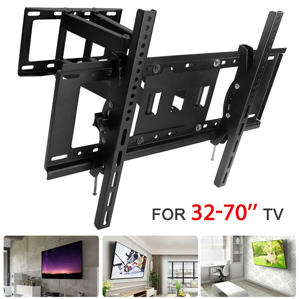 TV Wall Mount for 32-70in TV Floating TV Stand Swivel Tilt Horizontal Adjustment TV Wall Bracket Universal