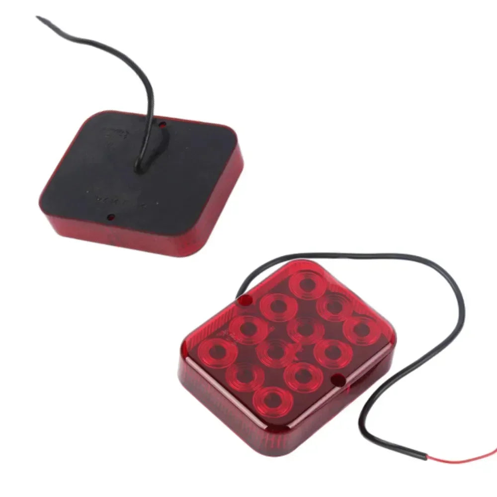 12V 24V LED Waterproof Rear Tail Fog Light - Brake Stop Safety Warning Lamp for Truck Trailer Boat
