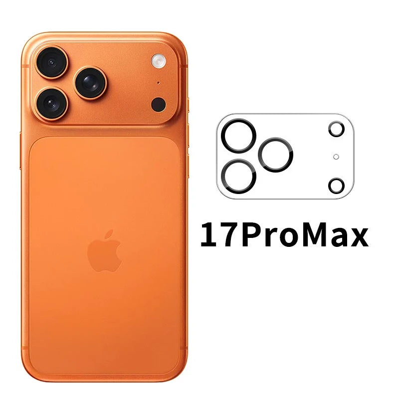 1-4PCS 8K Tempered Glass Camera Protector For iPhone 17 Pro Max Lens Film For iPhone 17 Air 17Pro Black Circle Protective Case