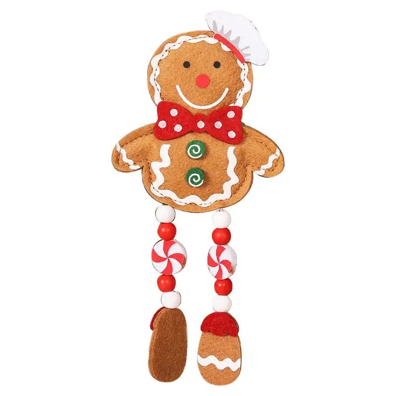 Gingerbread Man Christmas Tree Decoration - Cute Long Legs Holiday Ornament Indoor Decor