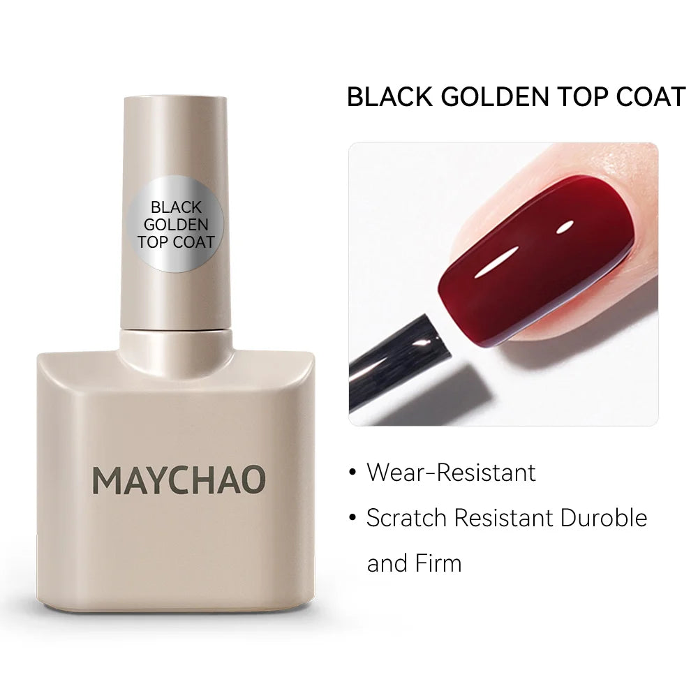 MAYCHAO Nail Gel Polish No Wipe Top Coat Base Coat Primer UV LED 12ml Enhancer Varnish Soak Off Semi Permanent Nail Art Varnish