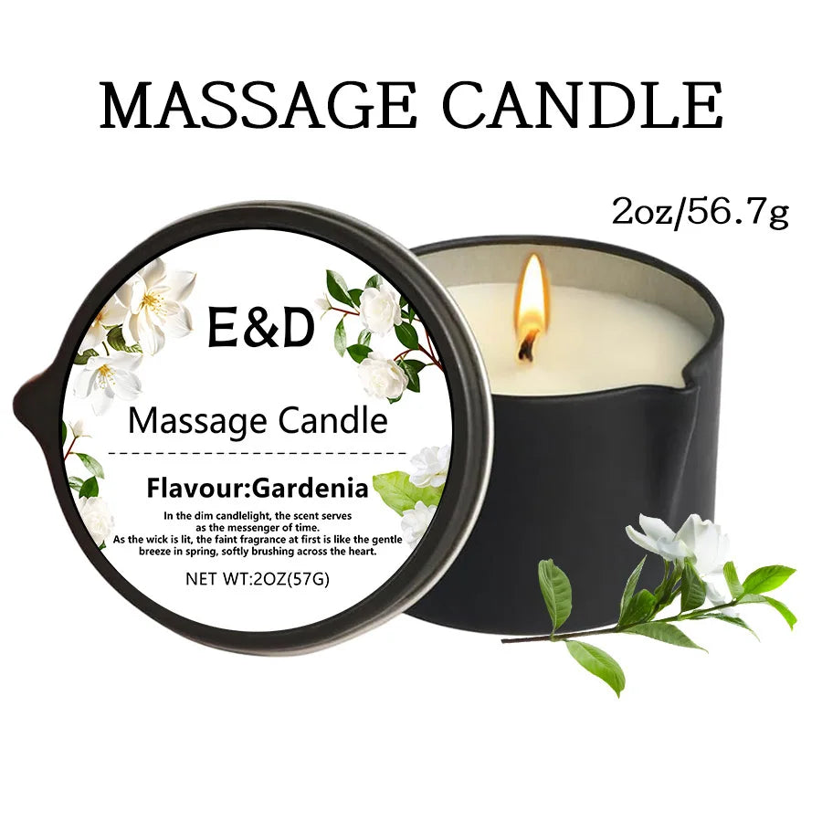 Massage Oil Candle - Stress Relief Skin Moisturizing Scented Aromatherapy Spa Luxury Candles