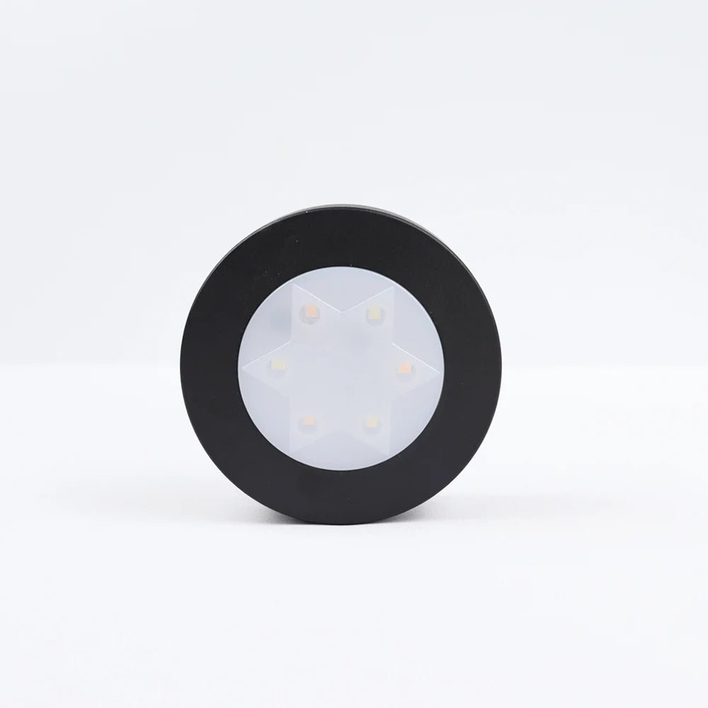 Round LED Cabinet Closet Light CCT Under Furniture Dimmable Lamps Battery Powered Night Bedroom Wardrobe Lighting Remote Control