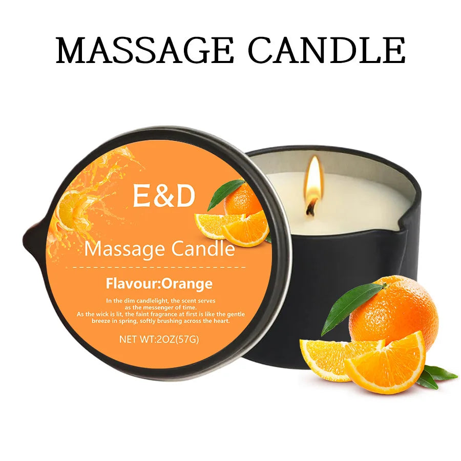 Massage Oil Candle - Stress Relief Skin Moisturizing Scented Aromatherapy Spa Luxury Candles