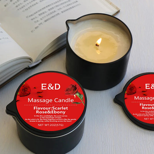 Massage Oil Candle - Stress Relief Skin Moisturizing Scented Aromatherapy Spa Luxury Candles