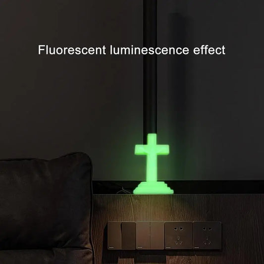 Luminous Church Crucifix Figurine - Glow in Dark Jesus Christ Stand Cross Wall Decoration
