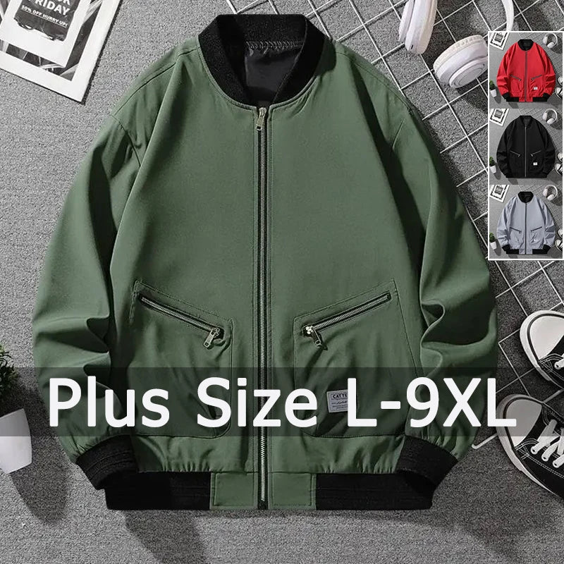 Men Jacket 7XL 8XL 9XL Plus Size Bomber Jacket Fashion Coat Man Autumn Winter Outerwear 점퍼 Chaquetas Hombre Jaqueta De Masculino