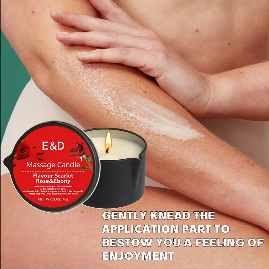 Massage Oil Candle - Stress Relief Skin Moisturizing Scented Aromatherapy Spa Luxury Candles