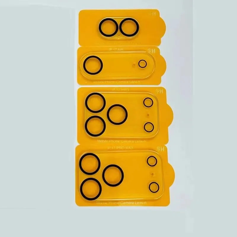 1-4PCS 8K Tempered Glass Camera Protector For iPhone 17 Pro Max Lens Film For iPhone 17 Air 17Pro Black Circle Protective Case
