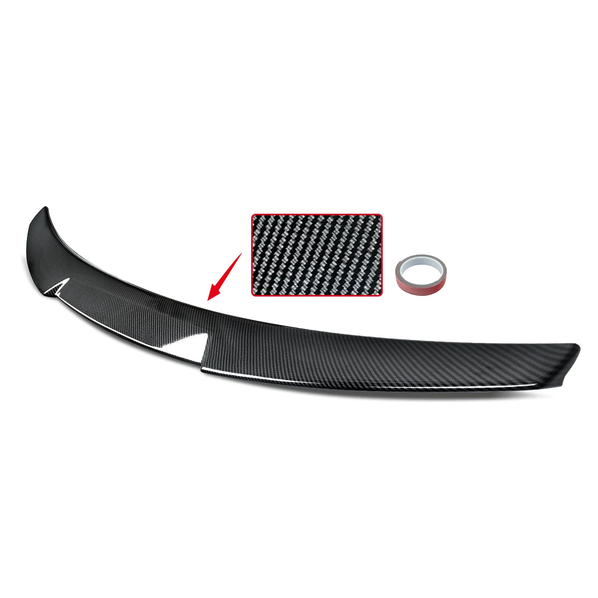 Carbon Fiber Look Rear Tail Spoiler Fit For Audi A5 B8/B8.5 Coupe 2008-2016 M4 Style Rear Trunk Spoiler Wing Automotive Body Kit