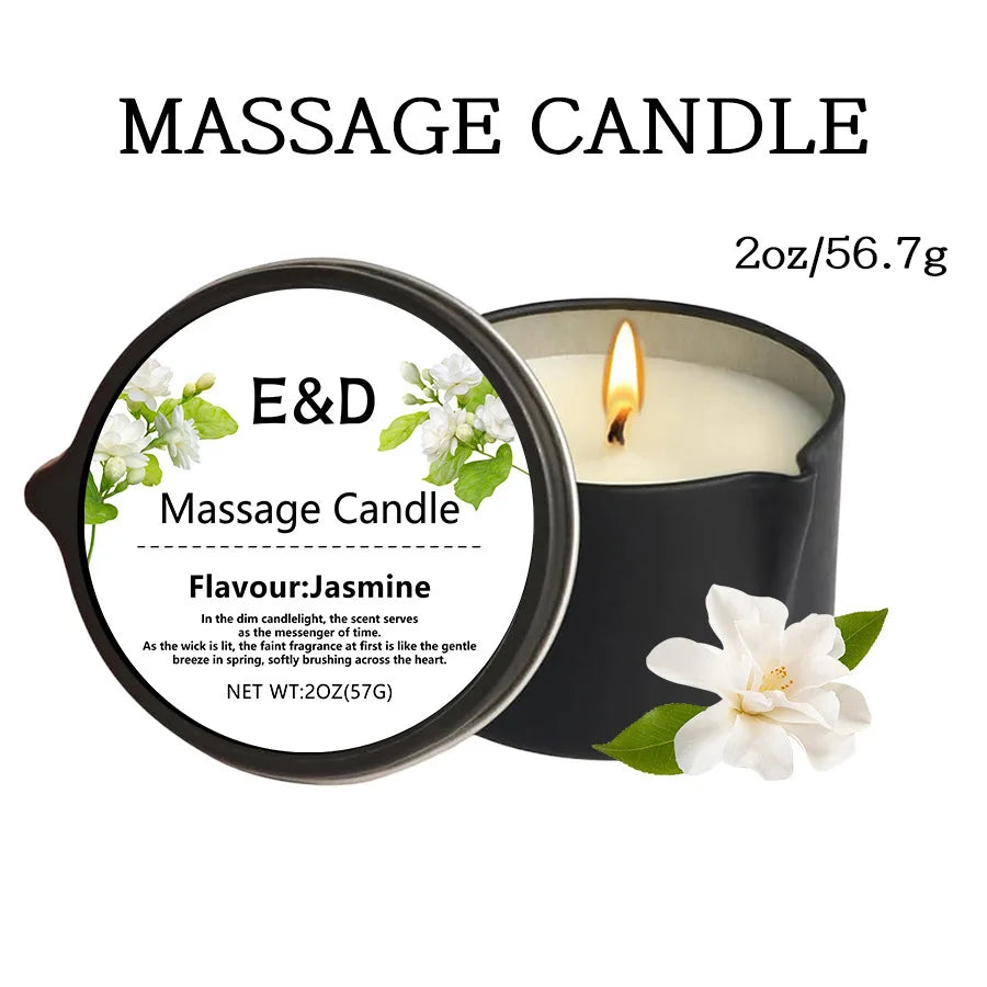 Massage Oil Candle - Stress Relief Skin Moisturizing Scented Aromatherapy Spa Luxury Candles