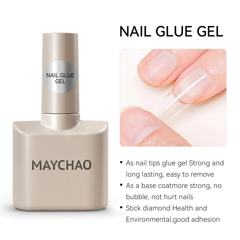 MAYCHAO Nail Gel Polish No Wipe Top Coat Base Coat Primer UV LED 12ml Enhancer Varnish Soak Off Semi Permanent Nail Art Varnish