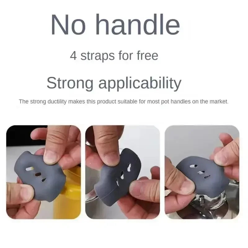 Silicone pot handle cover, insulation cover, pot ear clip, anti slip steamer, pot handle holder, kitchen tools