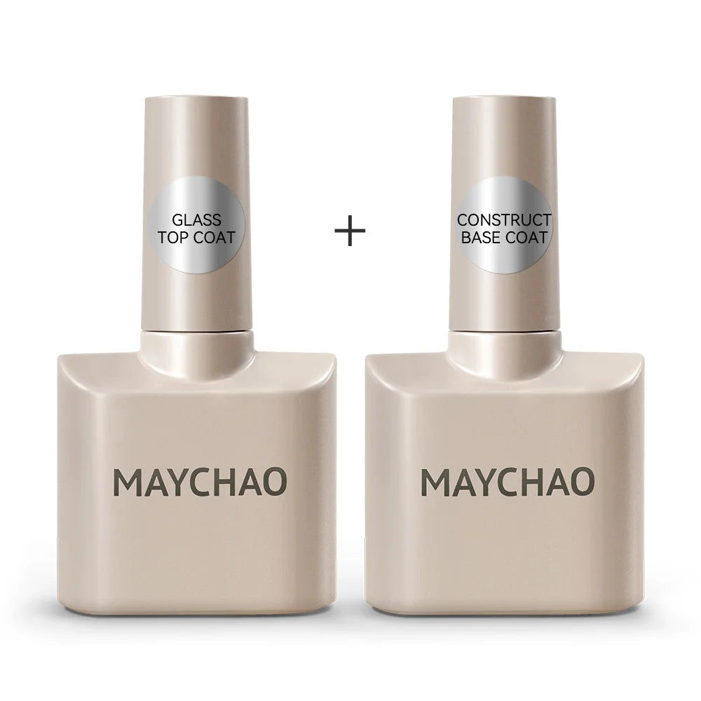 MAYCHAO Nail Gel Polish No Wipe Top Coat Base Coat Primer UV LED 12ml Enhancer Varnish Soak Off Semi Permanent Nail Art Varnish