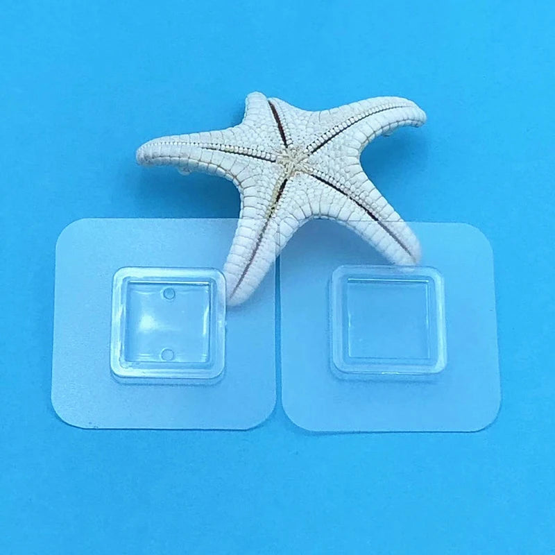 1pc Transparent Wire Shelf Wall Mount Sticker Sided Fixing Patch Wall Self Adhesive Hook For Kitchen Bathroom Gadget