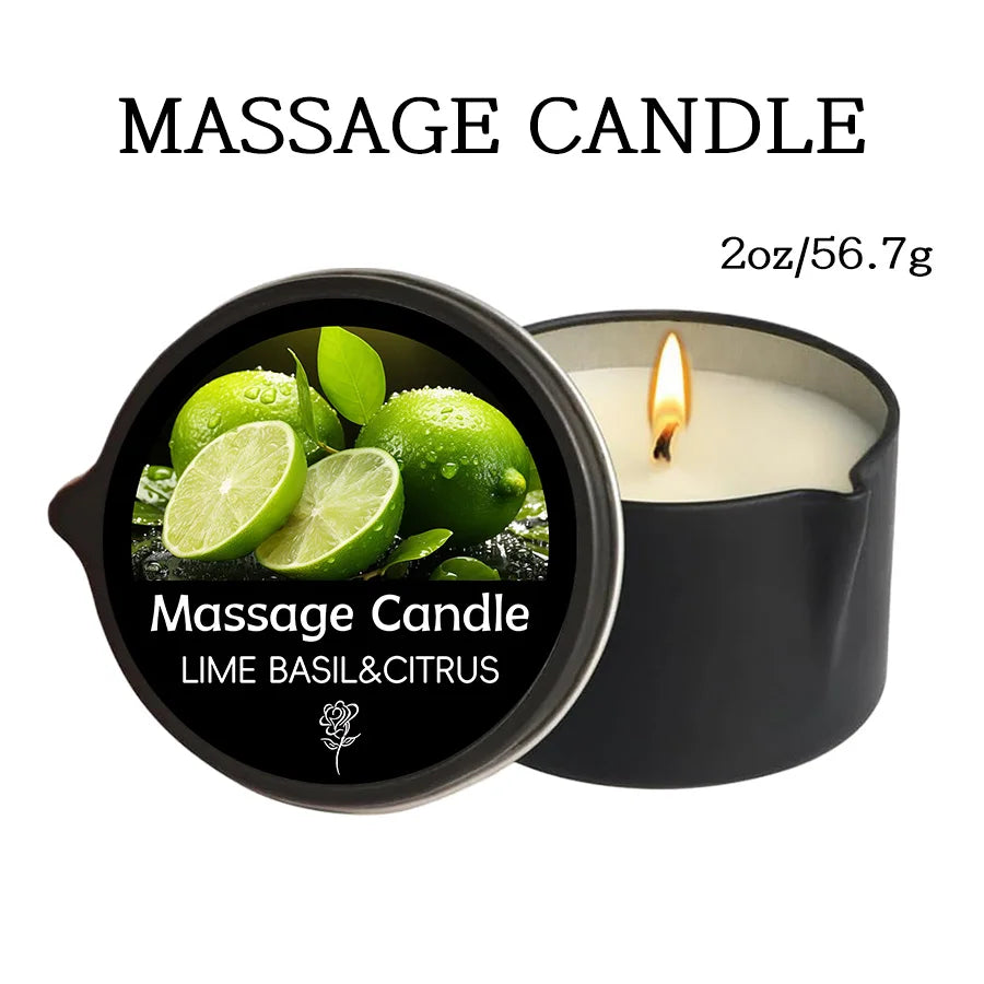 Massage Oil Candle - Stress Relief Skin Moisturizing Scented Aromatherapy Spa Luxury Candles