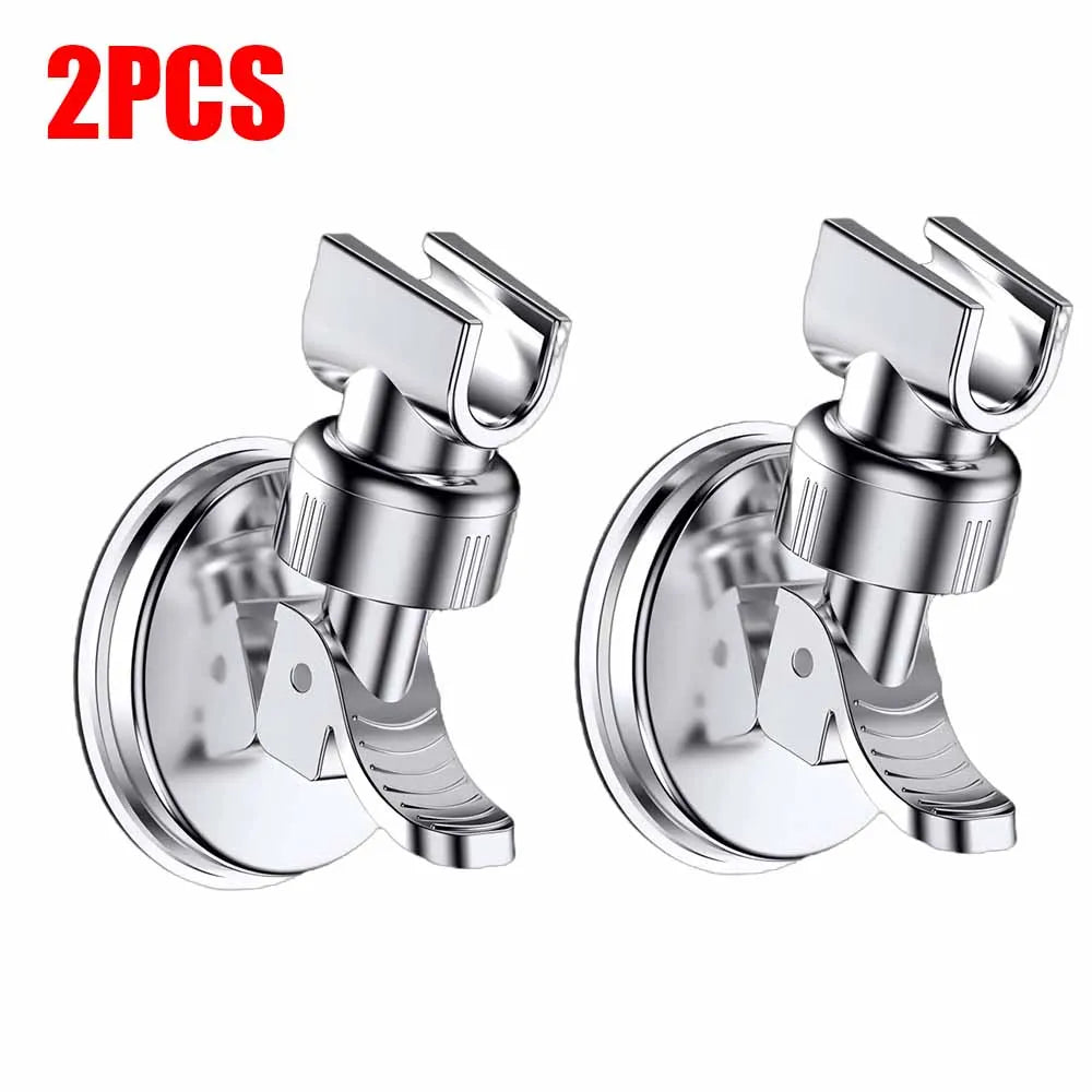 1-4Pcs Strong Vacuum Suction Cup Shower Rack Adjustable Handheld Shower Head Wall Mount Holder Rotating Bathroom Shower Base