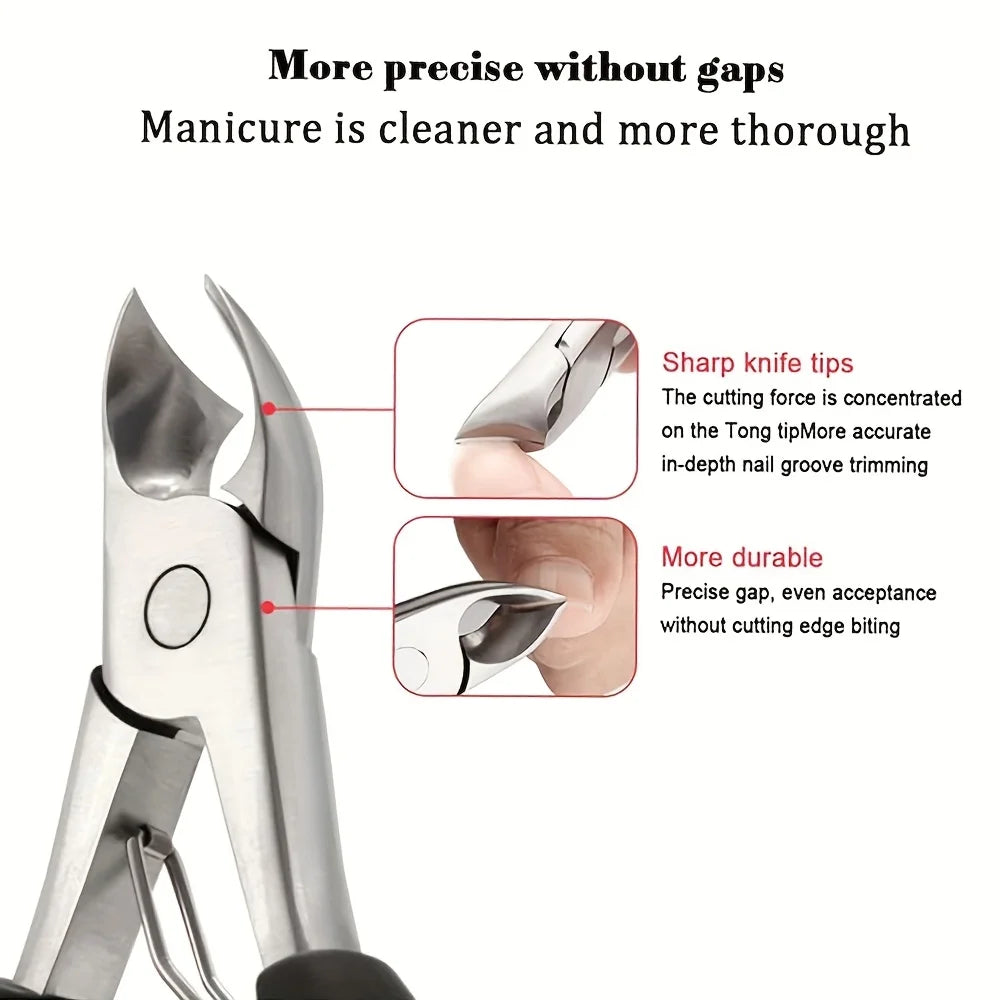 [Practical Nail Clippers]4pcs Thick Nail and Toe Nail Clippers for the Elderly - Extra Large Wide Mouth Opening Nail Clipper Set