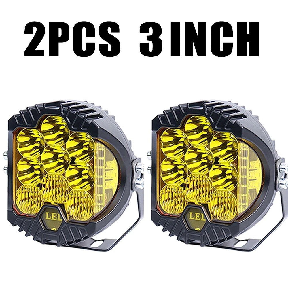 3'' 5'' 7'' Automobile LED Sport Work Lamps for Lada Offroad 4X4 vehicle Auxiliary Lights led 7 INCH Combo Driving Lamp Headlamp