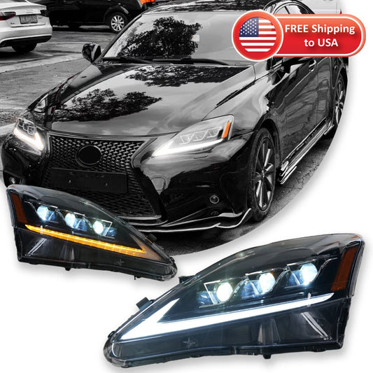 TYPY Car lights For Lexus IS250 IS350 Headlight 2006-2012 LED Projetor head Lamp Daytime Running Light Automotive Accessories
