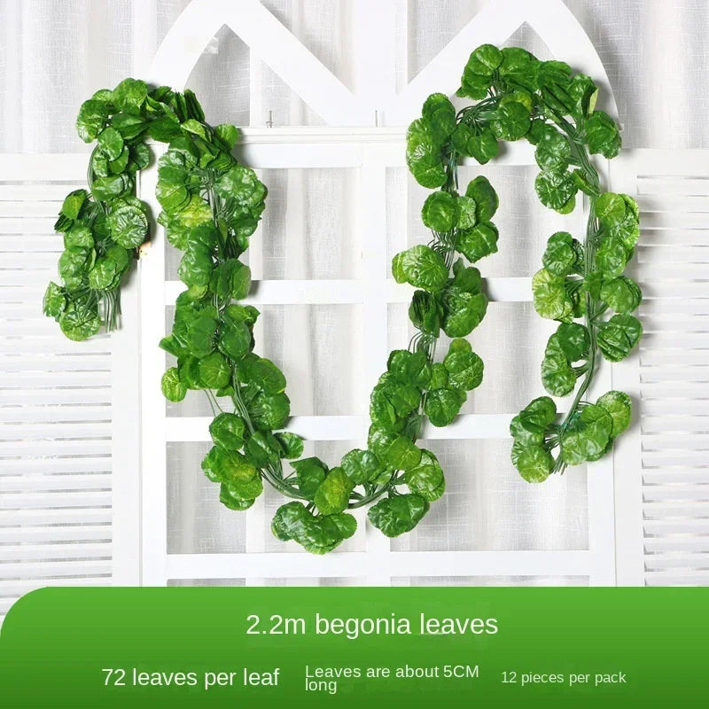 1/6pcs 2.2M Artificial Plant Green Leaves Ivy Wall Hanging Vine Plants Wedding Home Decor Garden DIY Garden Decoration