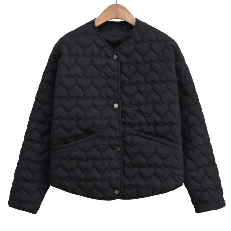 HXAO 2024 Women's Winter Jacket Autumn Outerwears Quilted Jacket Woman Coat Black White Lightweight Padded Jackets Parkas