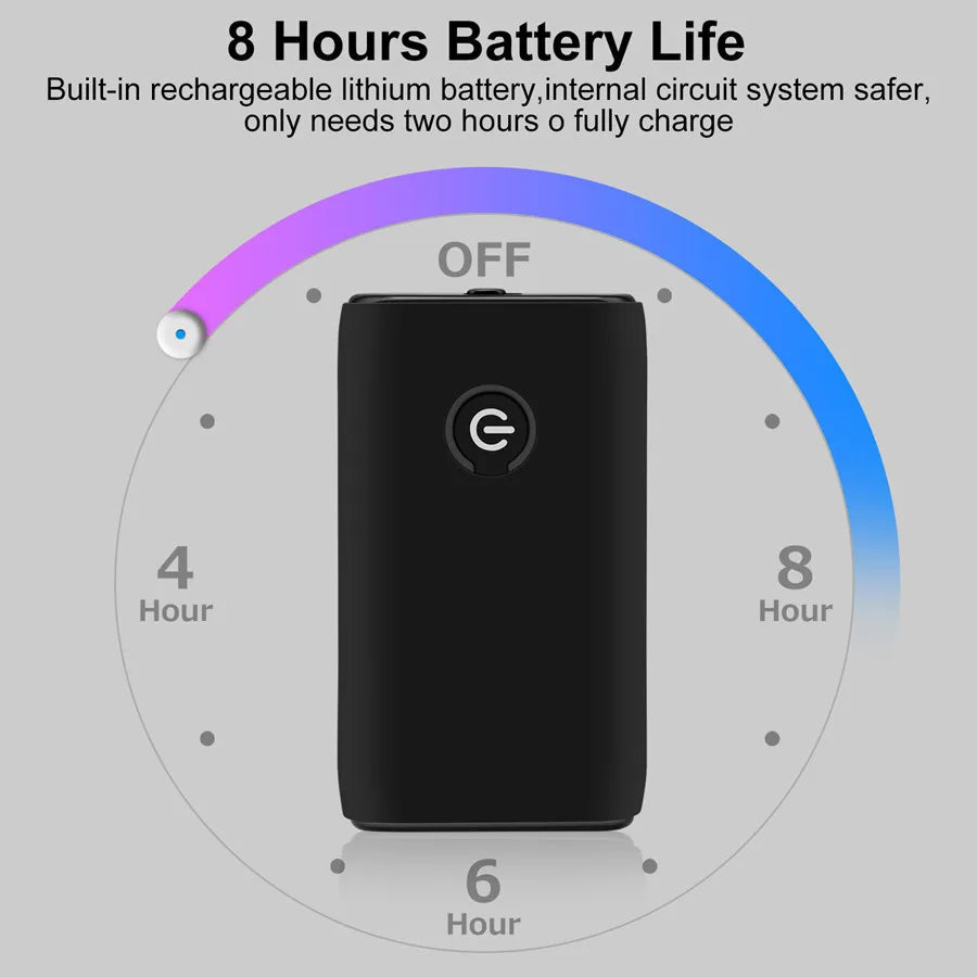 Wireless Bluetooth 5.0 Transmitter Receiver - Rechargeable 3.5mm AUX HiFi Audio Adapter TV PC Car