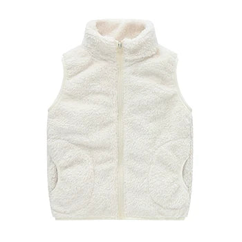 Spring Autumn Warm Children Vest Coat Baby Fleece Waistcoat Sleeveless Kids Outerwear Boys Girls Jacket 3-10 Year Child Clothing