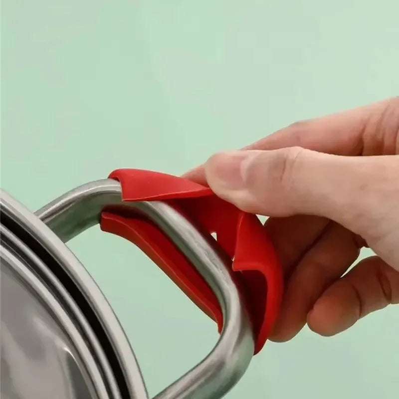 Silicone pot handle cover, insulation cover, pot ear clip, anti slip steamer, pot handle holder, kitchen tools