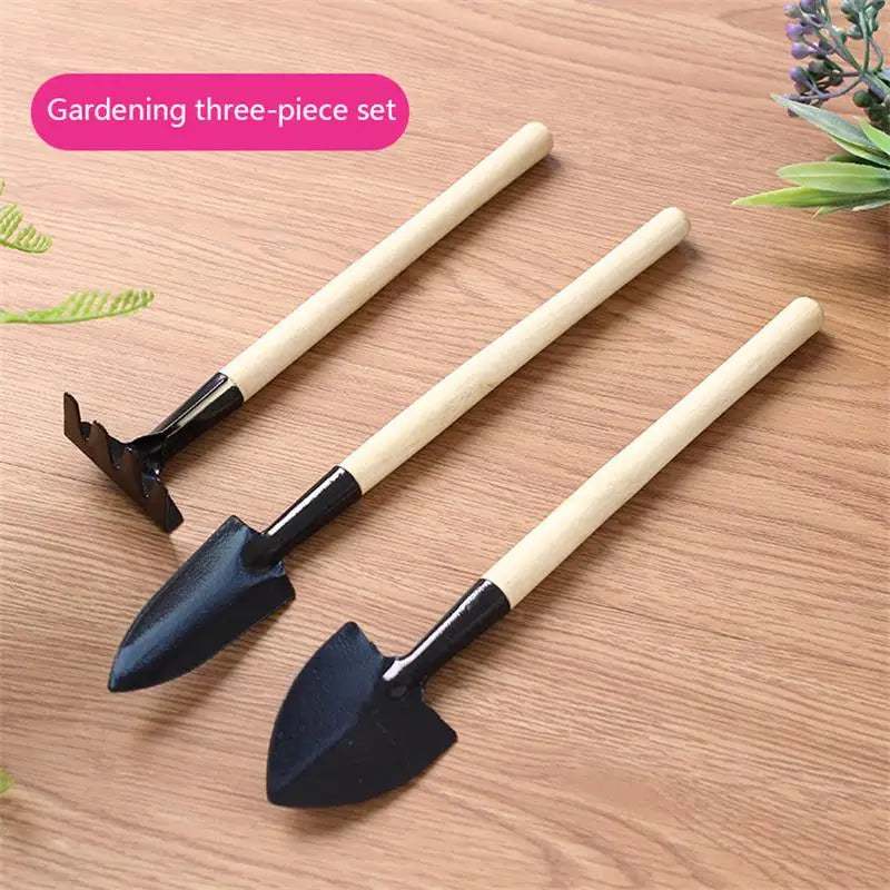 Mini Gardening Tools 3-Piece Set - Multi-Function Shovel Rake Spade for Household Plant Soil Care