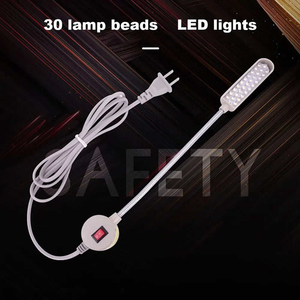 LED Sewing Machine Lighting 30 Beads - Super Bright Work Lamp Magnetic Base Flexible Neck