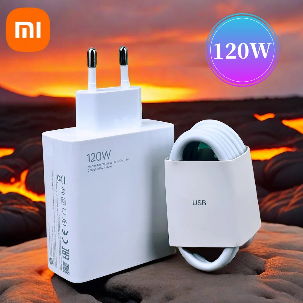Original Xiaomi 120W Charger Fast Charge Hypercharge EU Power Adapter For MI 14 Ultra 13T Pro 12S 13 Redmi K70 K60 Phone