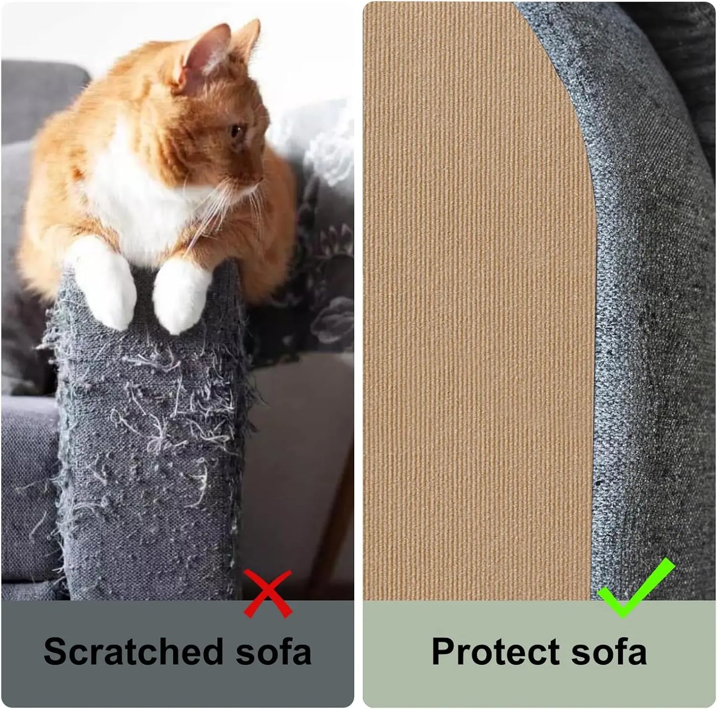 Anti Cat Scratch Sofa DIY Cats Scratch Board Sofa Protection Paws Sharpen Trimmable Self-adhesive Carpet Cats Scratch Board