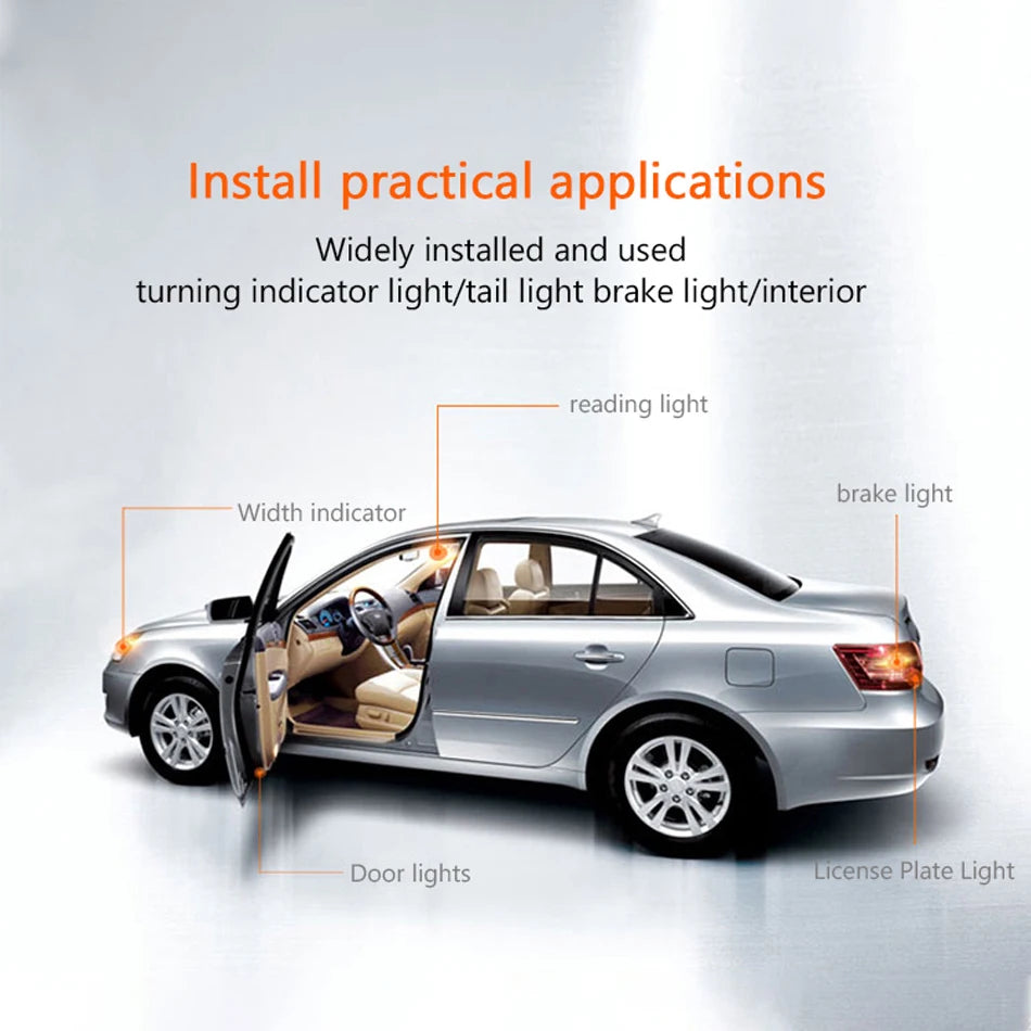 2/4pcs OSRAM T10 W5W LED Bulbs Signal Lamps 6000K White Turn Interior Reading Lights Auto Bulbs Plug&Play 12V LEDriving Advance