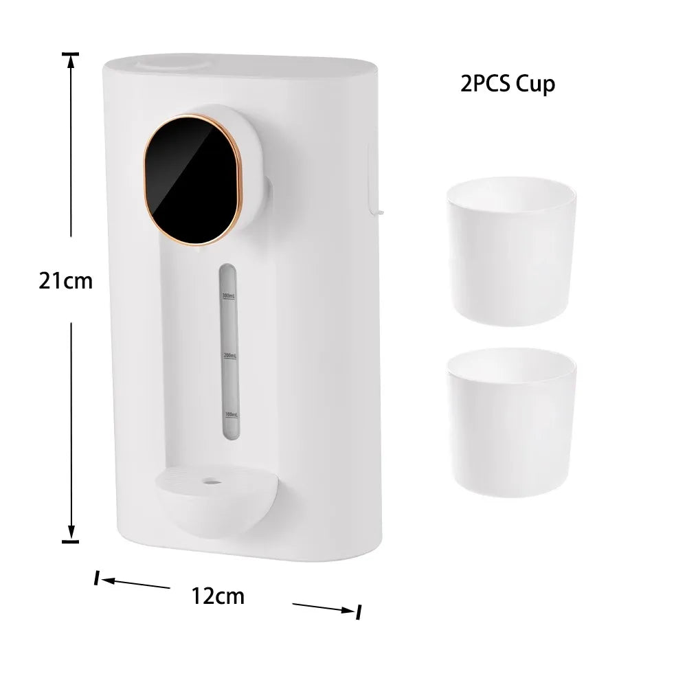 2025 New Smart Touchless 540ML Mouthwash  Dispenser w/LED, 3 Modes, Wall/Table Mount, 2 Cups, 2-in-1 Bathroom Essential