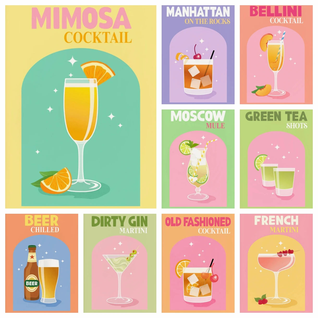 Diamond Art Painting Kits Cupid Arrow Manhattan Bloody Mary Cocktail Embroidery Mosaic Cross Stitch Home Decor Children's Gift