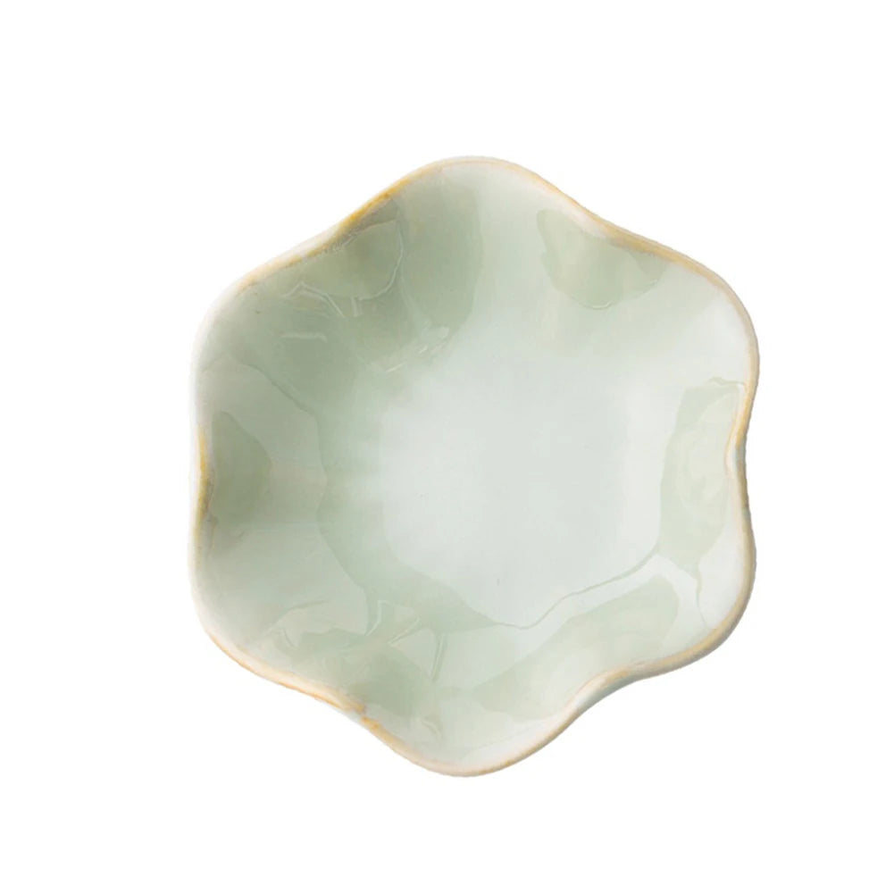 Lotus Jewelry Tray Ring Ceramic Dish - Mini Key Bowl Cute Trinket Holder for Woman Home Decor