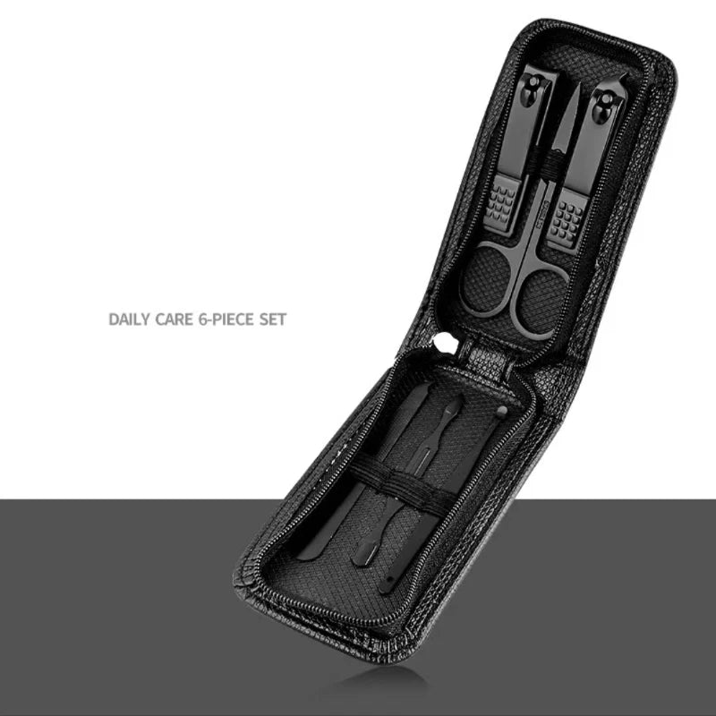 6 Piece Nail Scissors Set - Professional Stainless Steel Manicure Clippers for Men Women Portable