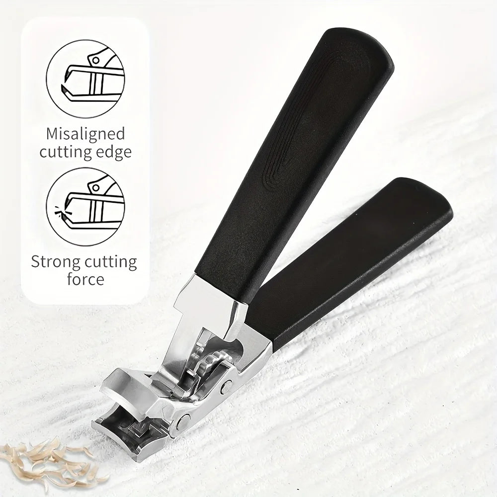 [Practical Nail Clippers]4pcs Thick Nail and Toe Nail Clippers for the Elderly - Extra Large Wide Mouth Opening Nail Clipper Set