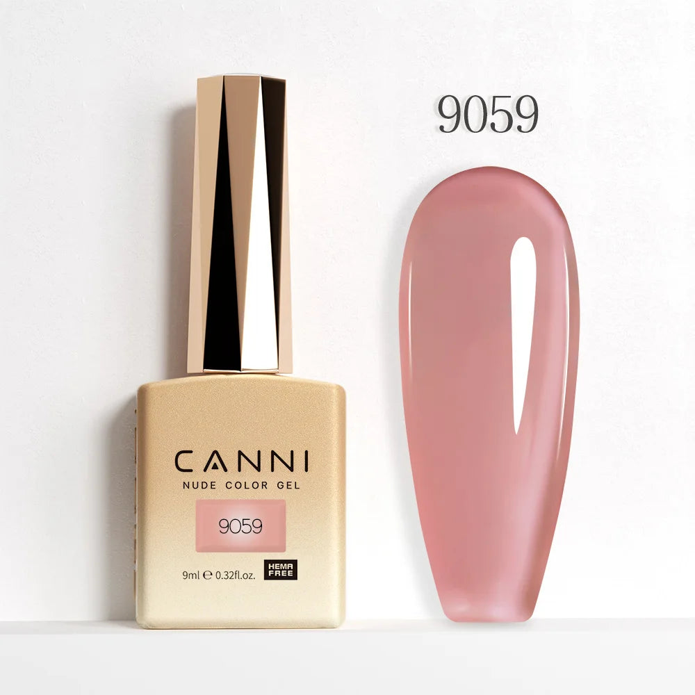 CANNI Jelly Pink Nail Gel Polish 9ml - HEMA Free Pastel Varnish Semi Permanent UV LED Top Coat