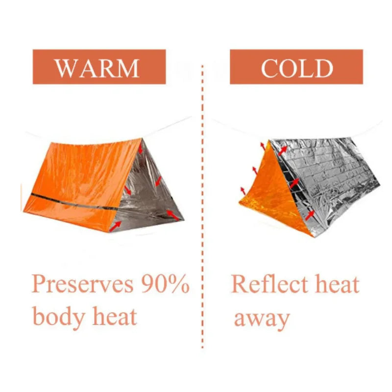 2 Person Emergency Tent Casa De Waterproof Camping Travel Pergola Family Campaign House Tourist Tents Cool Gear Equipment Coat