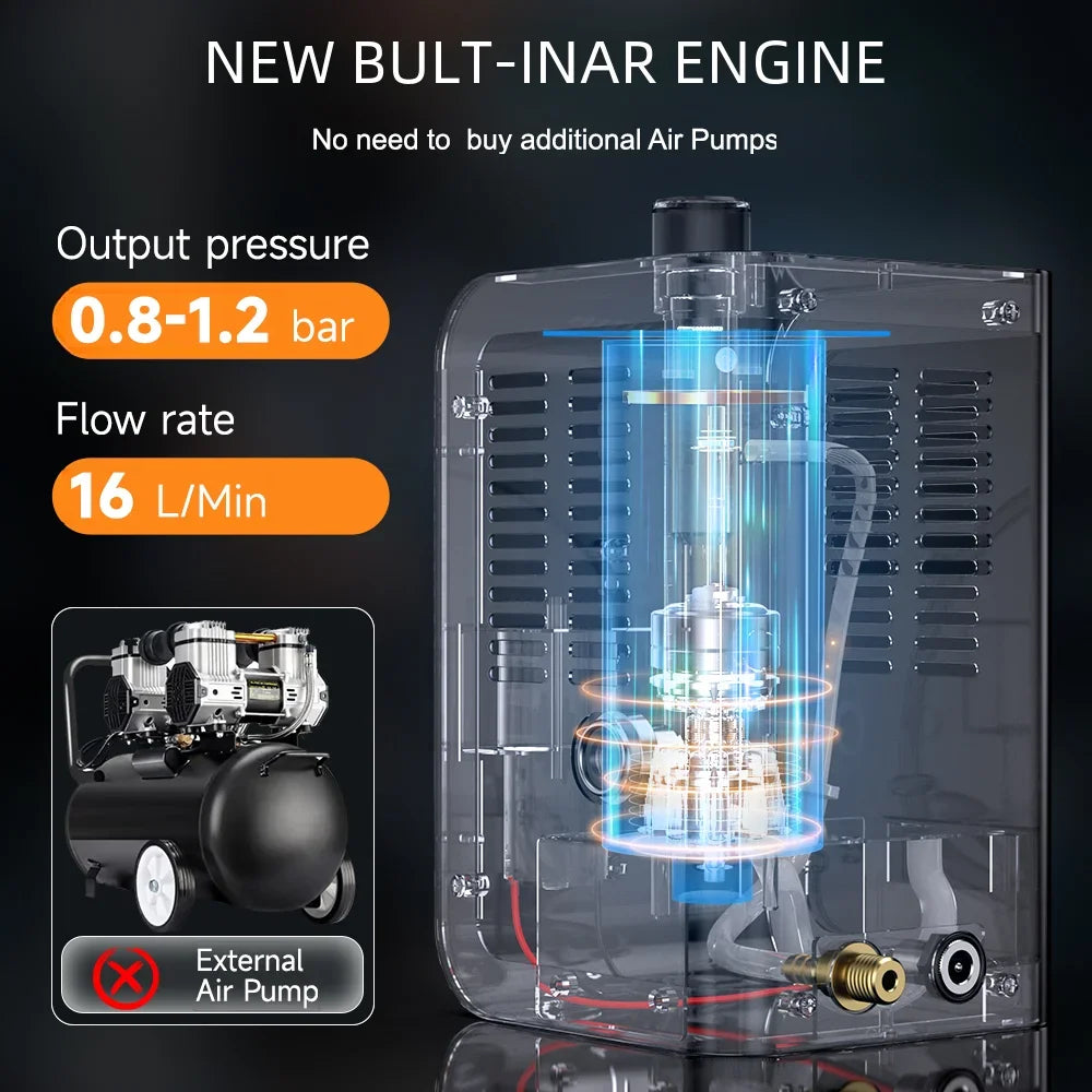 FOXWELL SD201 12V Automotive Smoke Machine Built-in Air Pump EVAP Vacuum Exhaust Pipe Diagnostic Tester Smoke Leak Detector