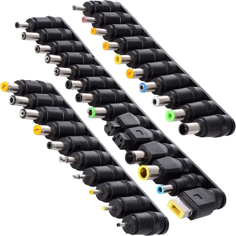 34PCS Universal 5.5mmx2.1mm DC AC Power Adapter Tips Connector Kits for Lenovo Thinkpad Laptop Power Supply Plug Jack Sets