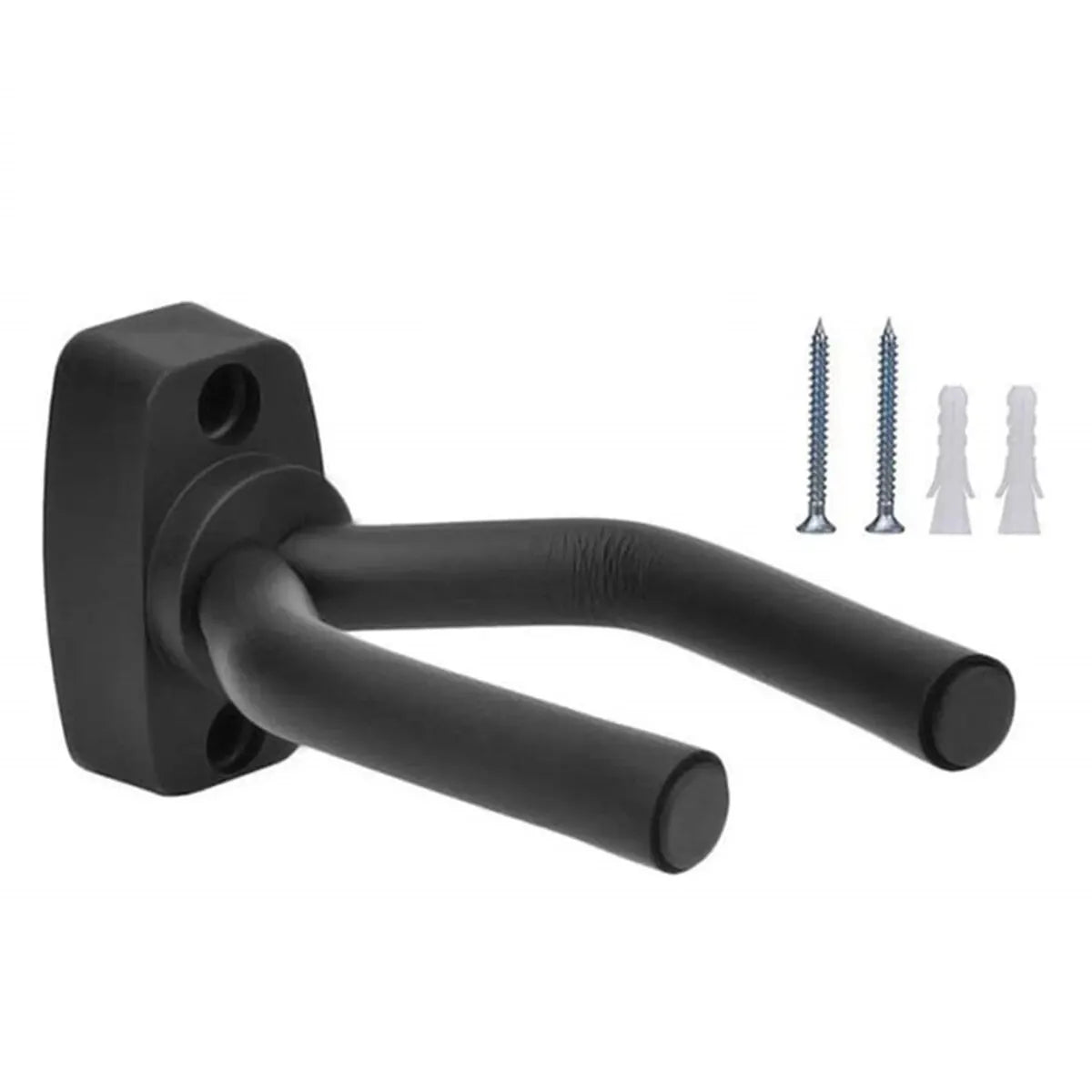 Miwayer Guitar Wall Mount Hanger Black Guitar Hanger Wall Hook for All Size Guitars Bass Mandolin Banjo Ukulele