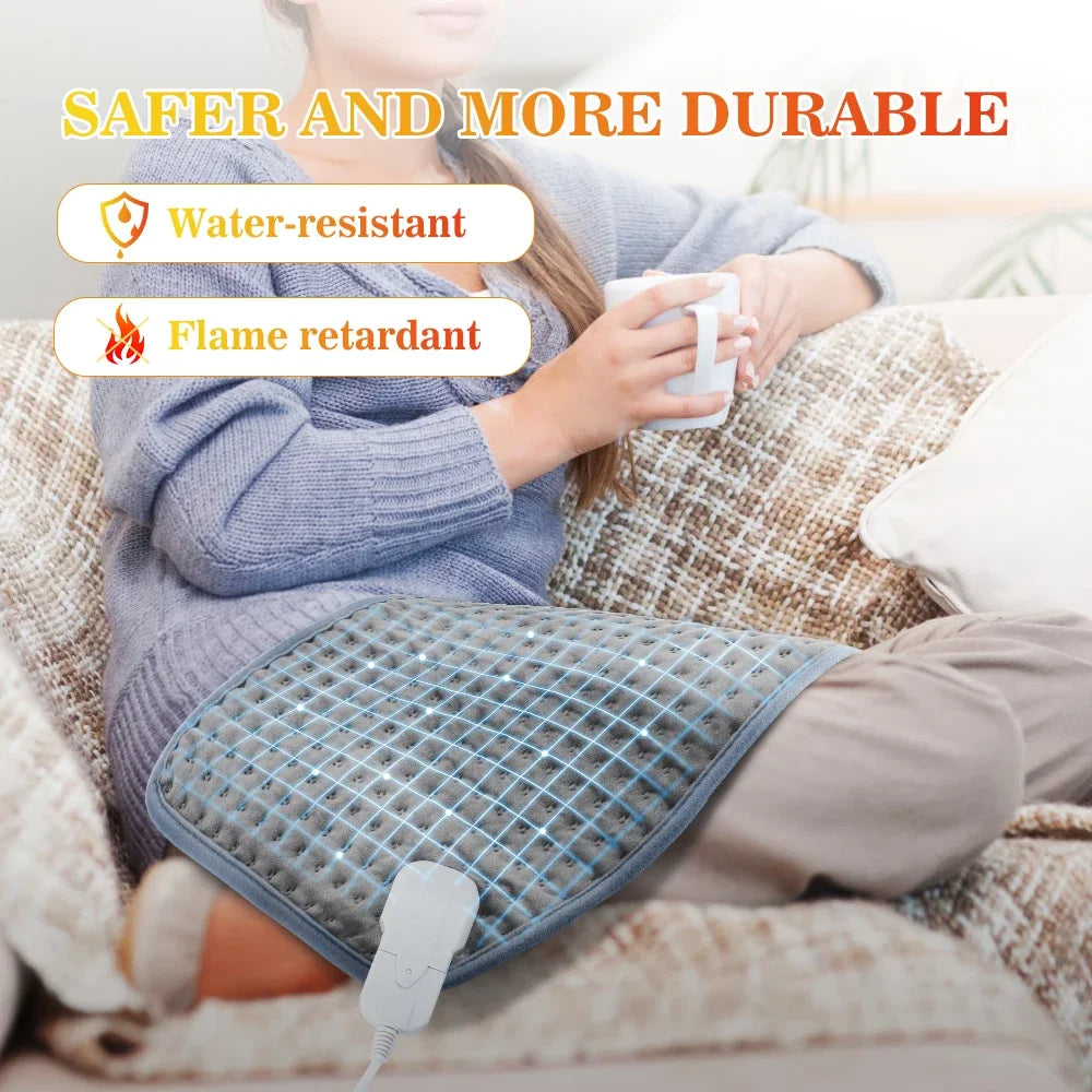 Electric Heating Blanket Thermal Pads Warmer 9 Levels Heated Mat Soft&Safe Winter Body Back Leg Warmer Pads Home Use  60*30cm
