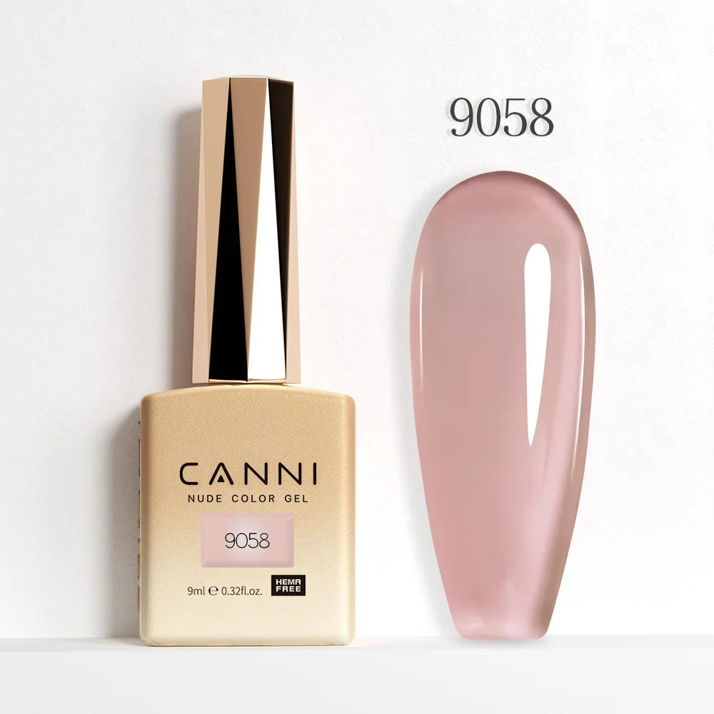 CANNI Jelly Pink Nail Gel Polish 9ml - HEMA Free Pastel Varnish Semi Permanent UV LED Top Coat