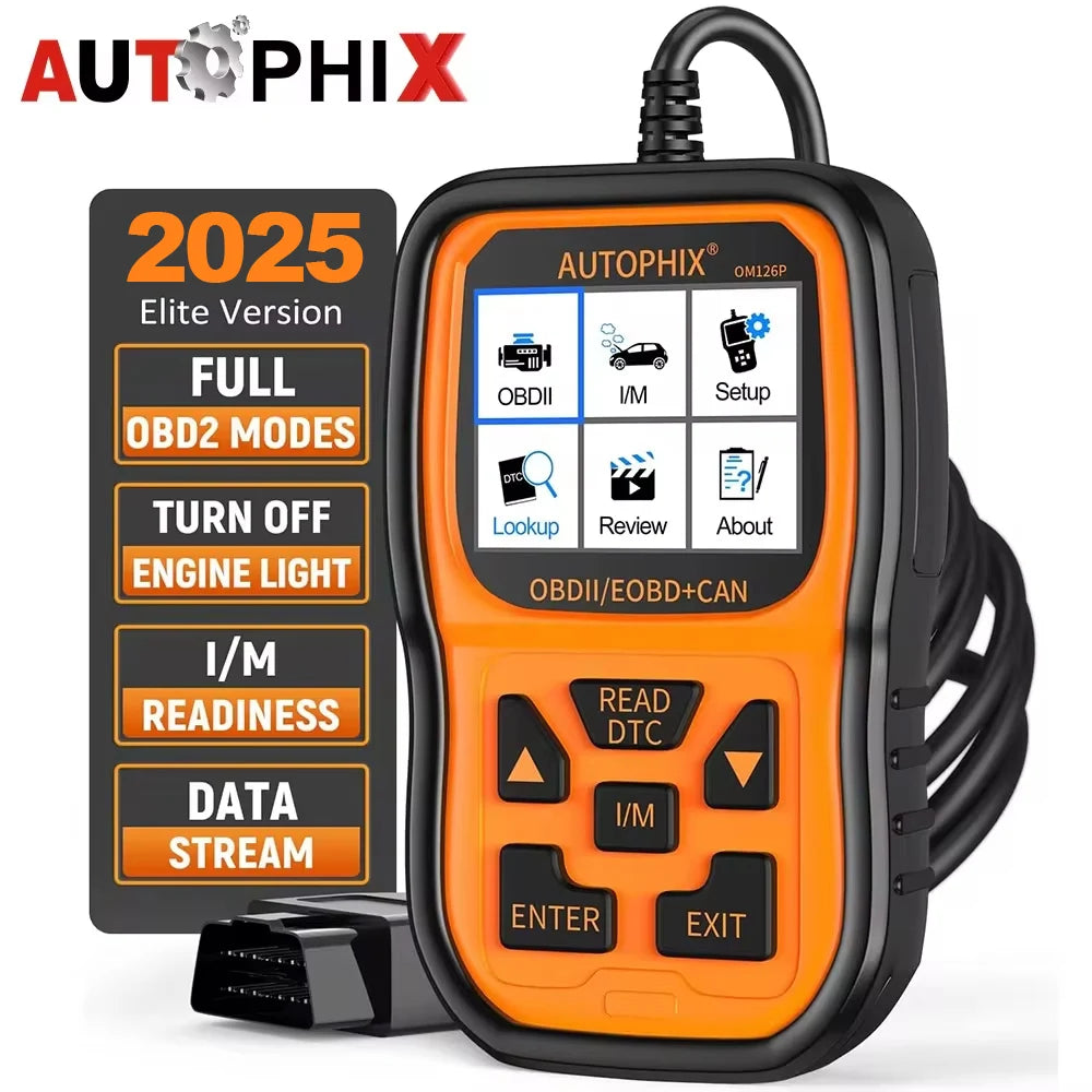 Autophix OM126P Professional OBD2 Scanner - Car Code Reader EOBD JOBD Diagnostic Tool 2025