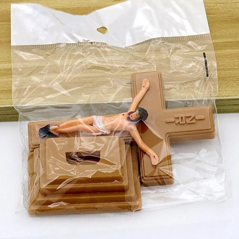 Luminous Church Crucifix Figurine - Glow in Dark Jesus Christ Stand Cross Wall Decoration