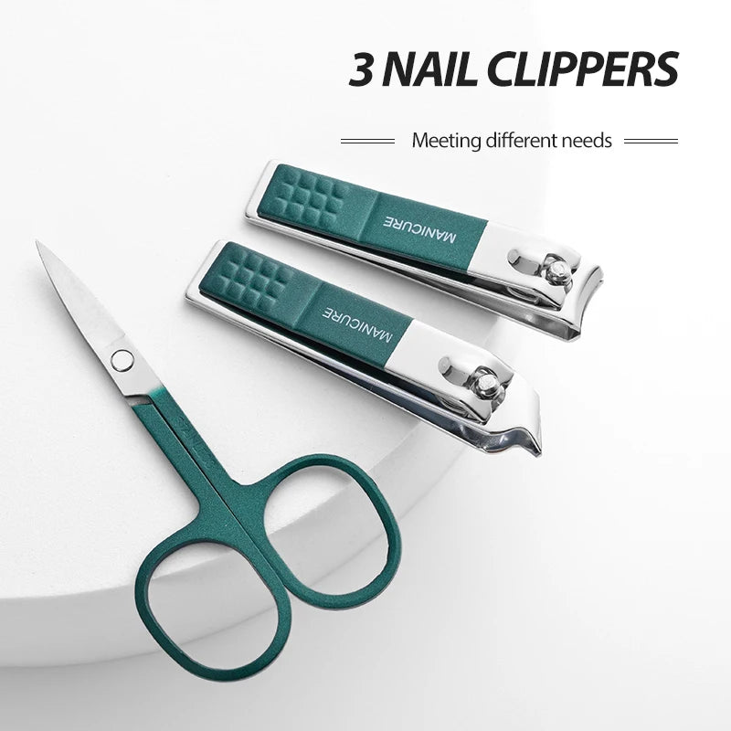 6 Piece Nail Scissors Set - Professional Stainless Steel Manicure Clippers for Men Women Portable