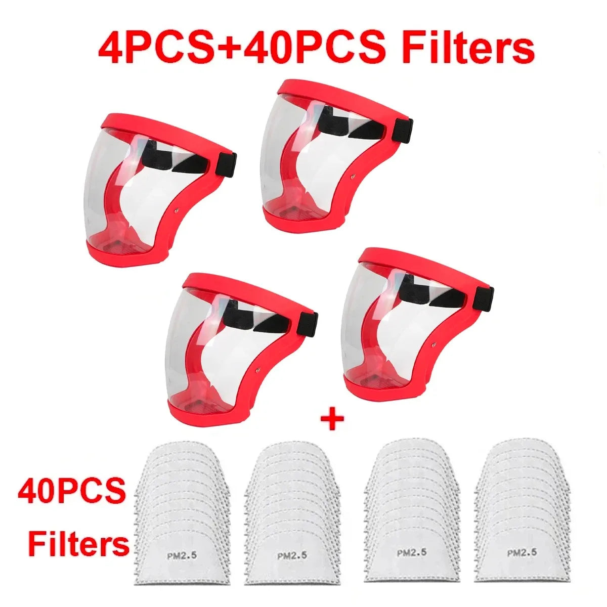 Full Face Shield Mask Transparent Head Eye Safety Protective Cover Glasses Screen Visors Dust WindProof Anti-Fog Kitchen Tools